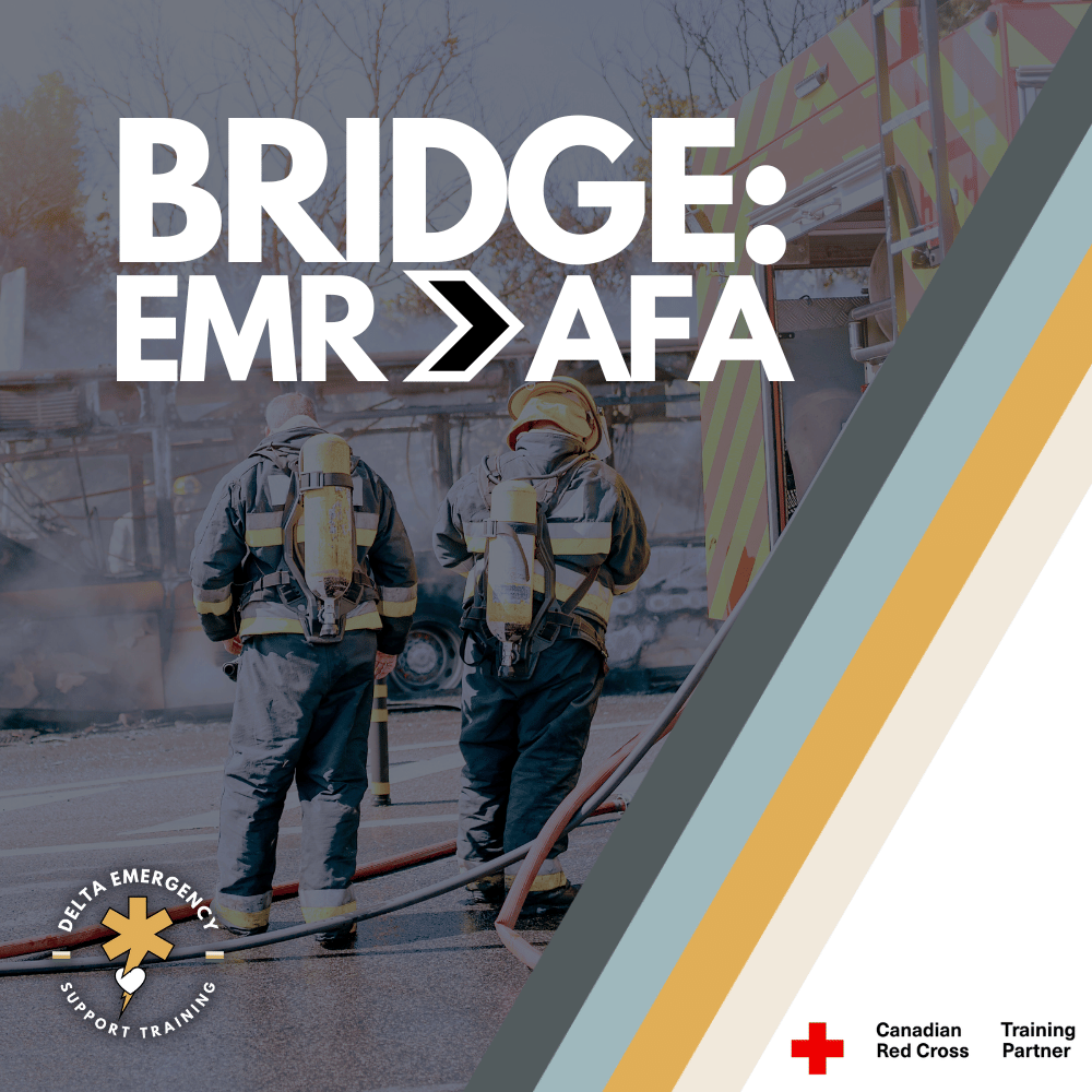 Image of Red Cross Advanced First Aid to Emergency Medical Responder course materials and hands-on training session.