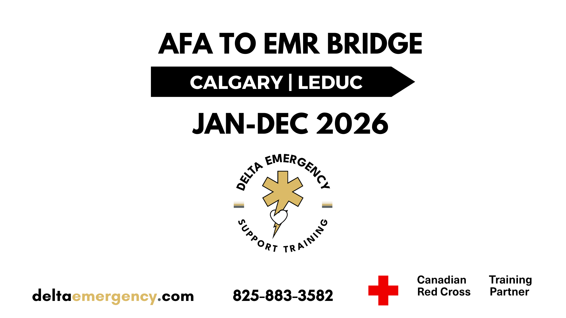 AFA to EMR Bridge Calgary and Leduc 2026 Calendar Delta Emergency Support Training and the Canadian Red Cross.png
