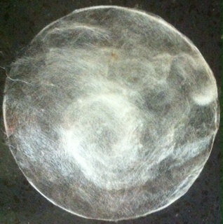 Silk Sphere, Word Spun Silk 12" x 12"