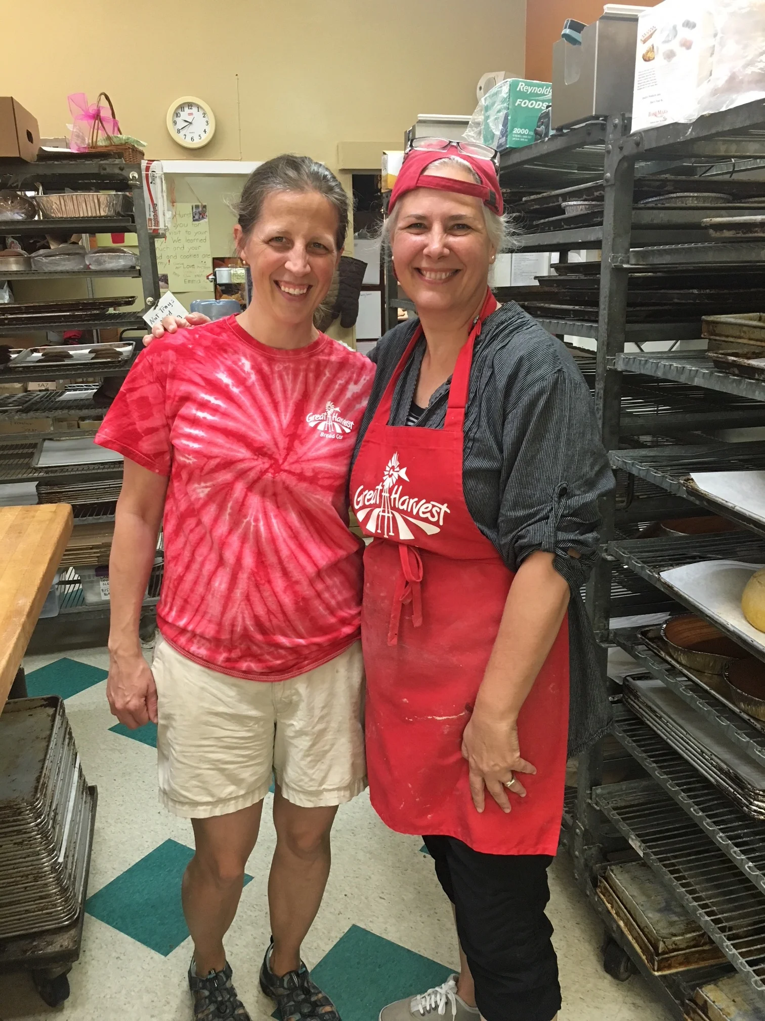 Megan Hurst, owner of Great Harvest Company and Elsabe Dixon, http://alexandria.greatharvestbread.com/