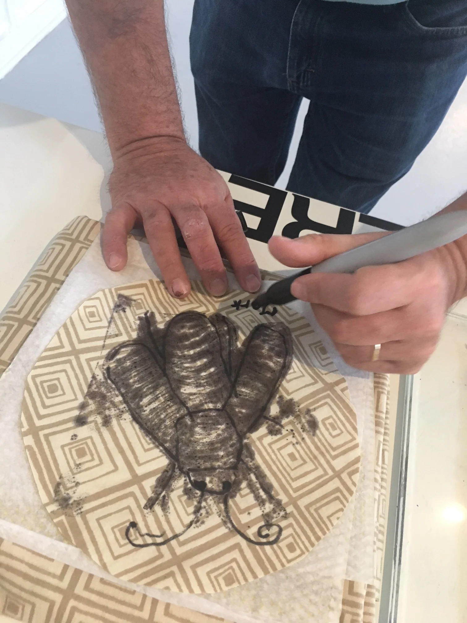 Food Wraps made from cotton and Beeswax during a workshop.