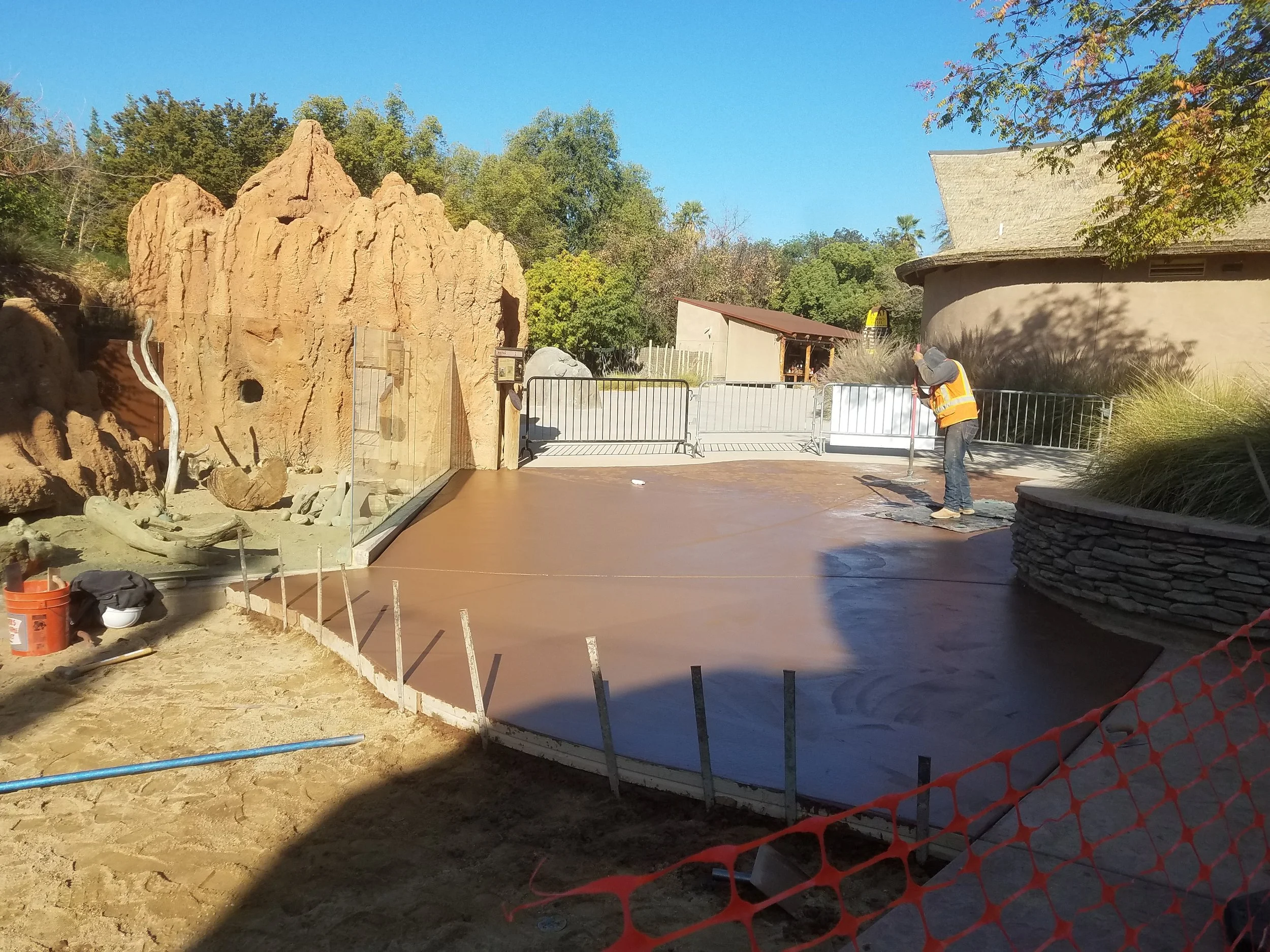 A new concrete sidewalk will replace the old DG parh.