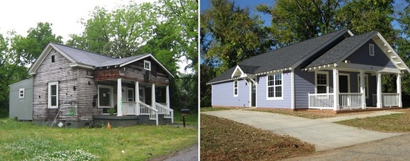 A property in Southernside before and after an ATCEDC home is built