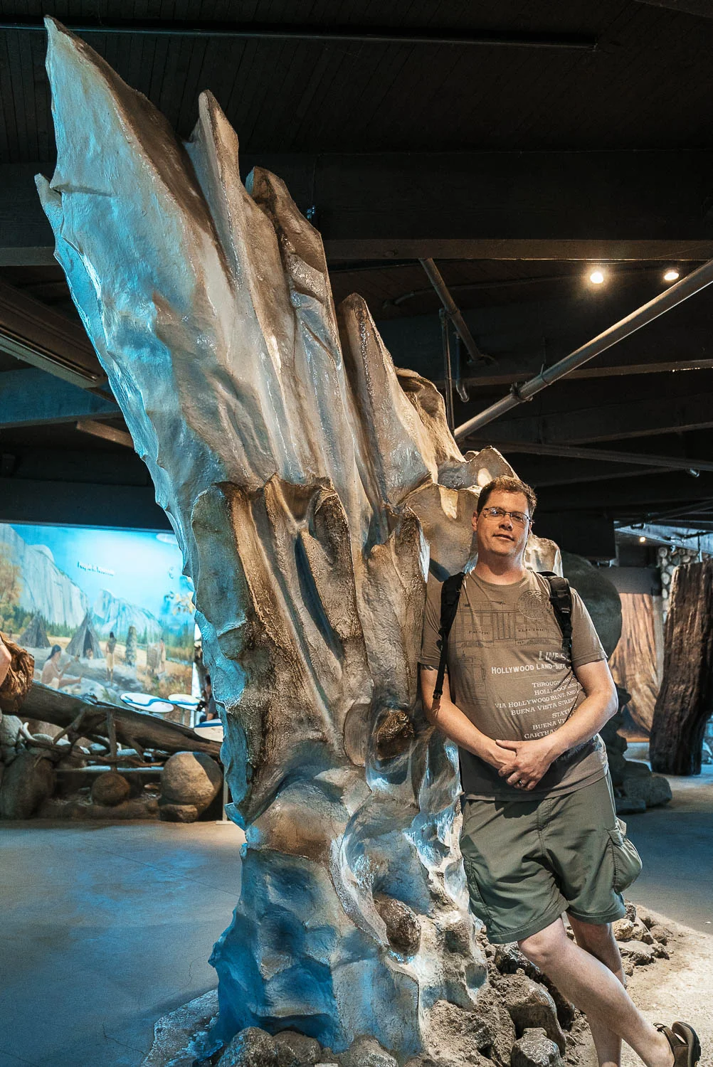 My brother Eric in front of the glacier exhibit he sculpted for the Yosemite Visitor's Center. Prolost Geartrain GT02 profile, all processing done in Lightroom CC for iOS.
