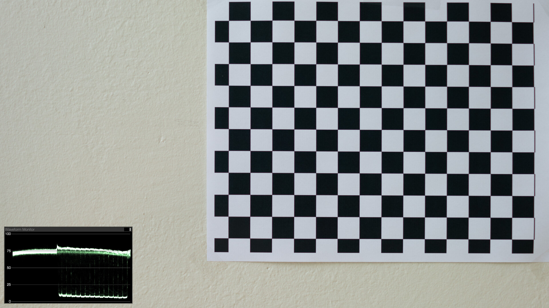 Photographed checkerboard