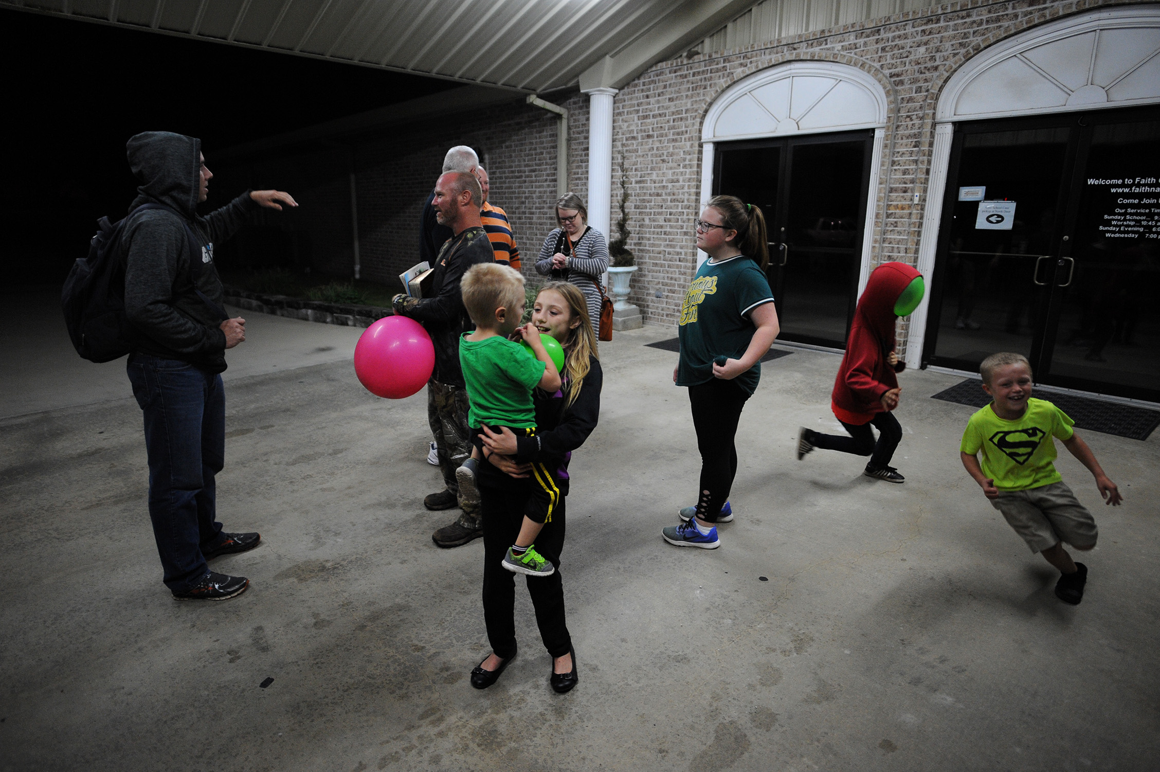 Kids running around and having fun while their parents