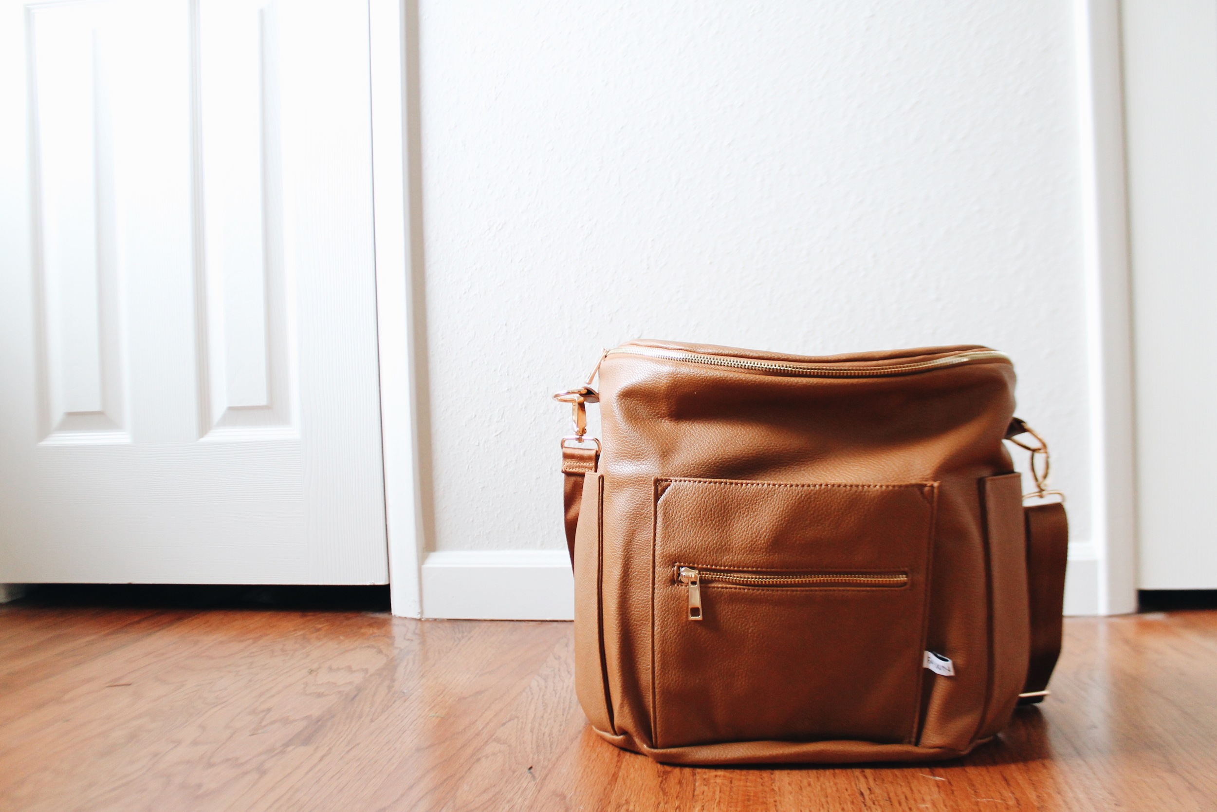 leather diaper tote