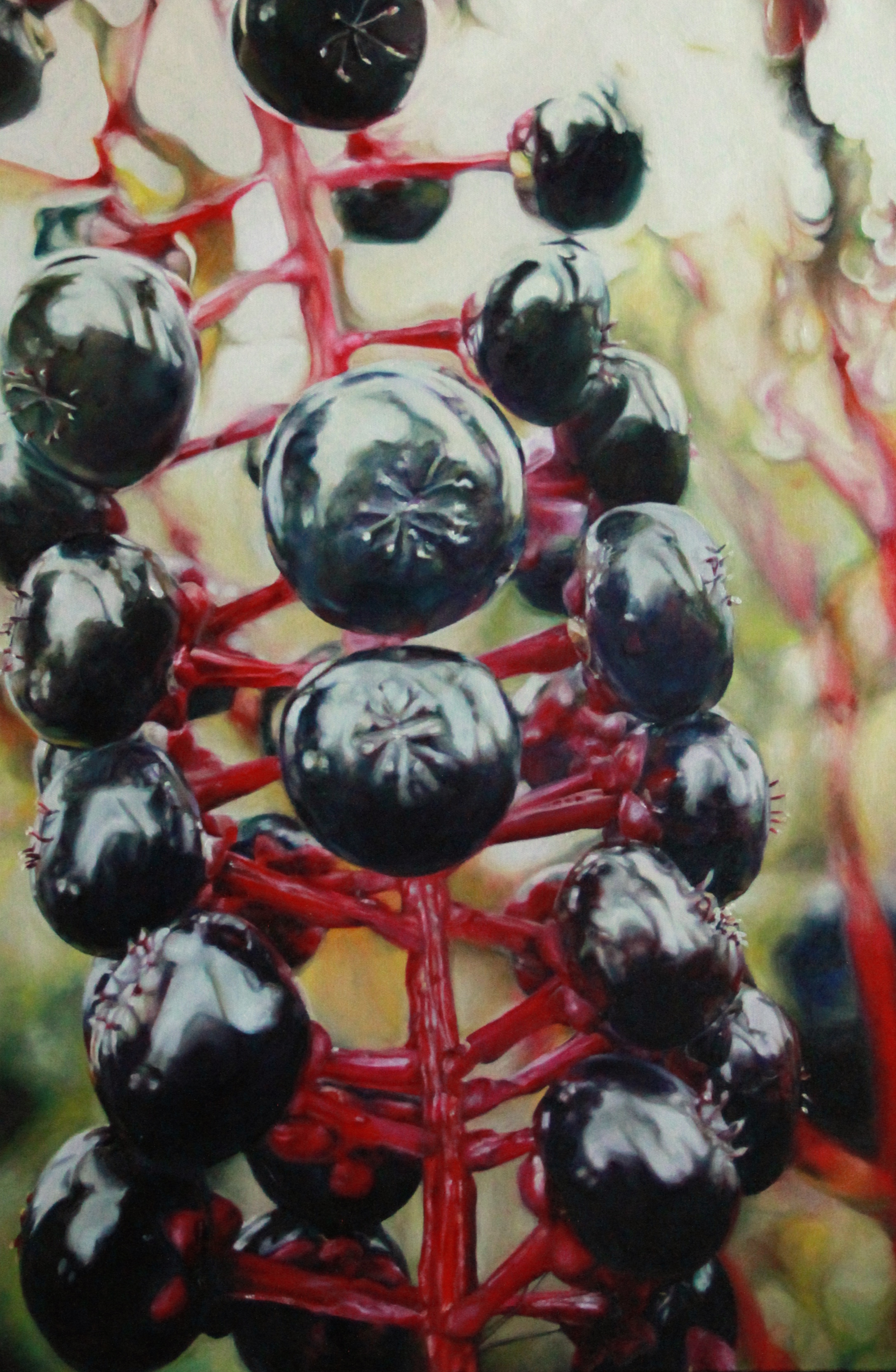 "Pokeberry", 24x36, Oil on Canvas, Original SOLD