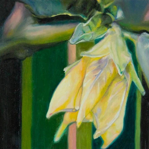 Future Eggplant, 8x8, Oil on Wood. Original available for sale.