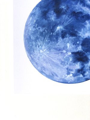 Blue Moon Print, 8x8” — Sarah Miller