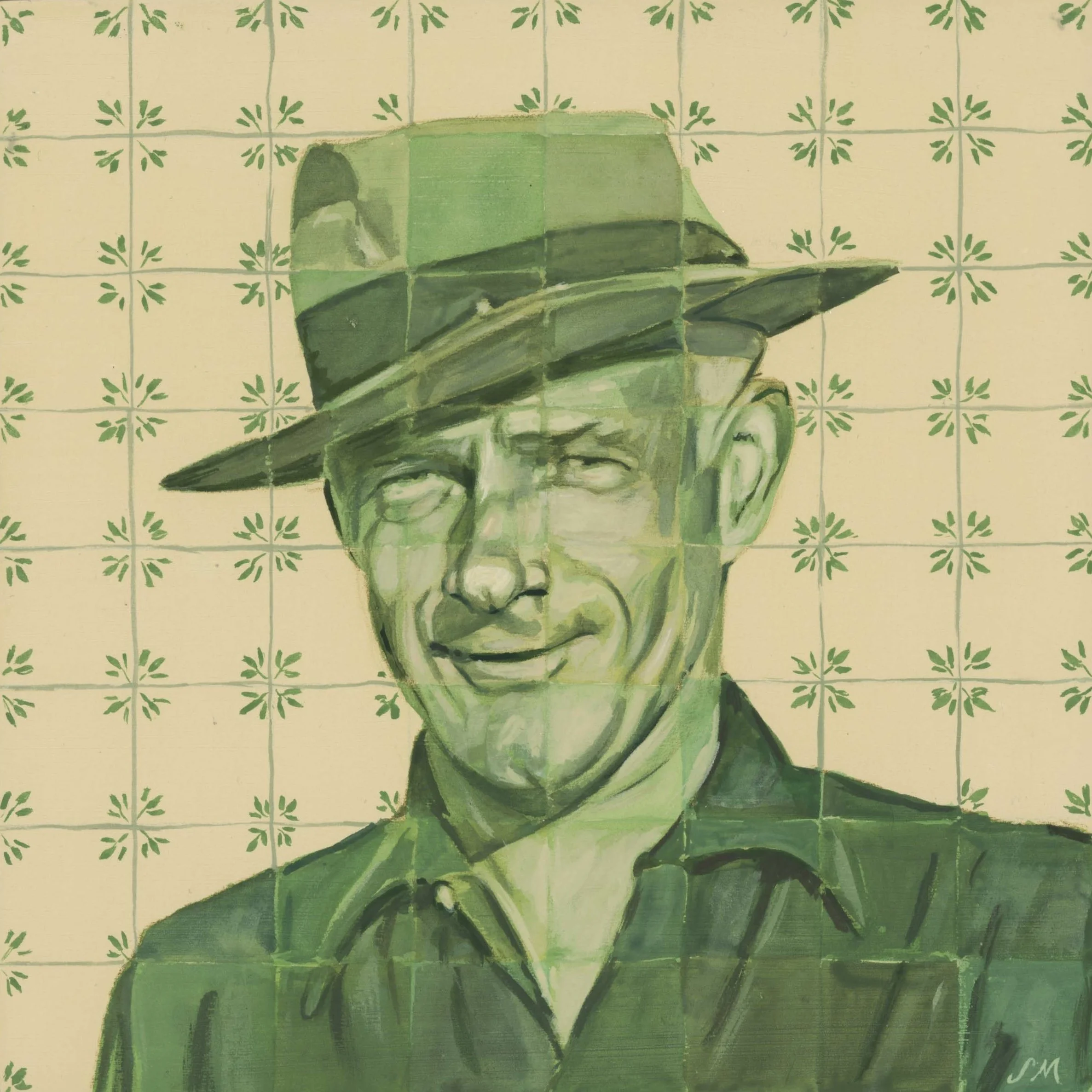 SarahMiller_green_2025_gouache on panel_8x8 inches.jpeg