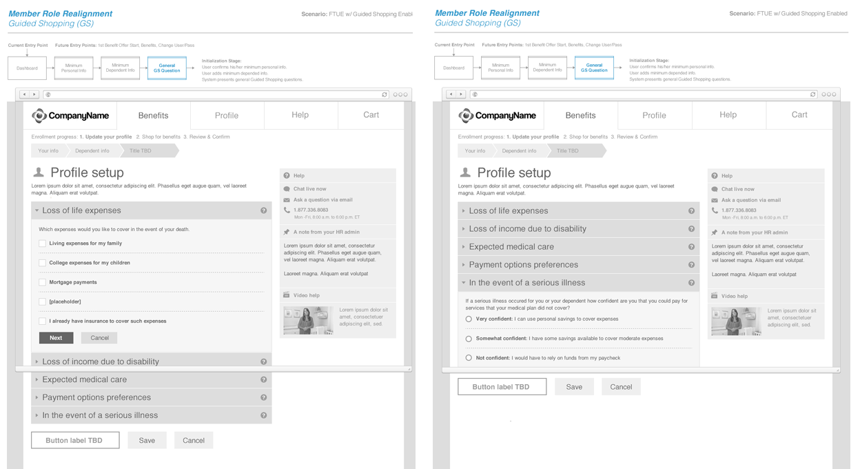  Updated User Profile Wireframes 
