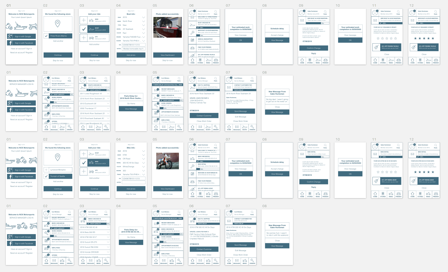  During main project lulls I contributed to various smaller projects - such as this prototype of a mobile B2C relationship tool. 