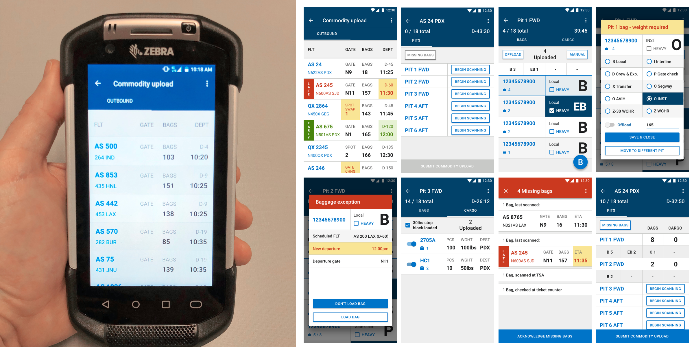SHIPPING PRODUCT AND DETAIL OF VARIOUS SCREENS