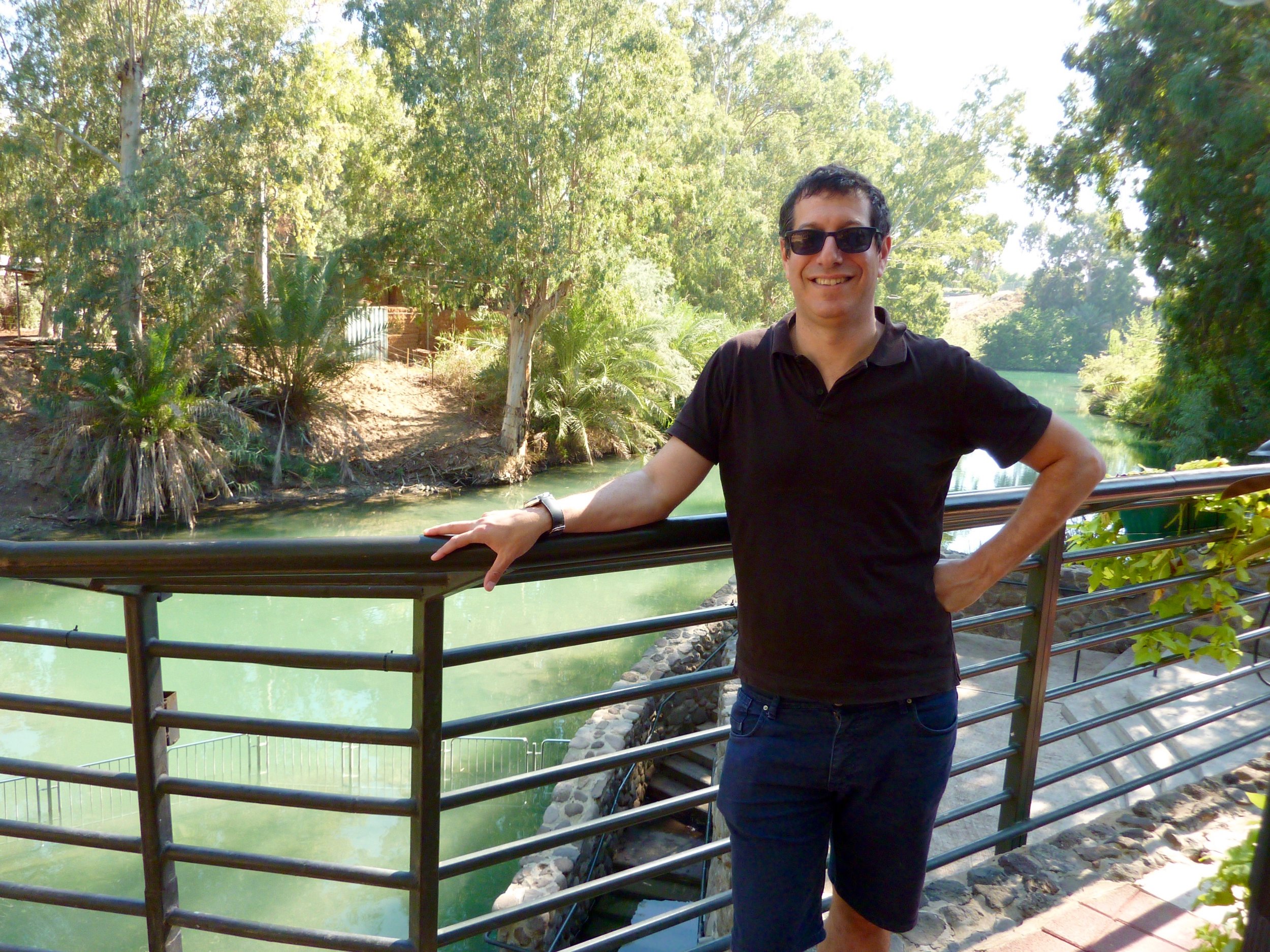 Izhak at the Jordan River baptismal site
