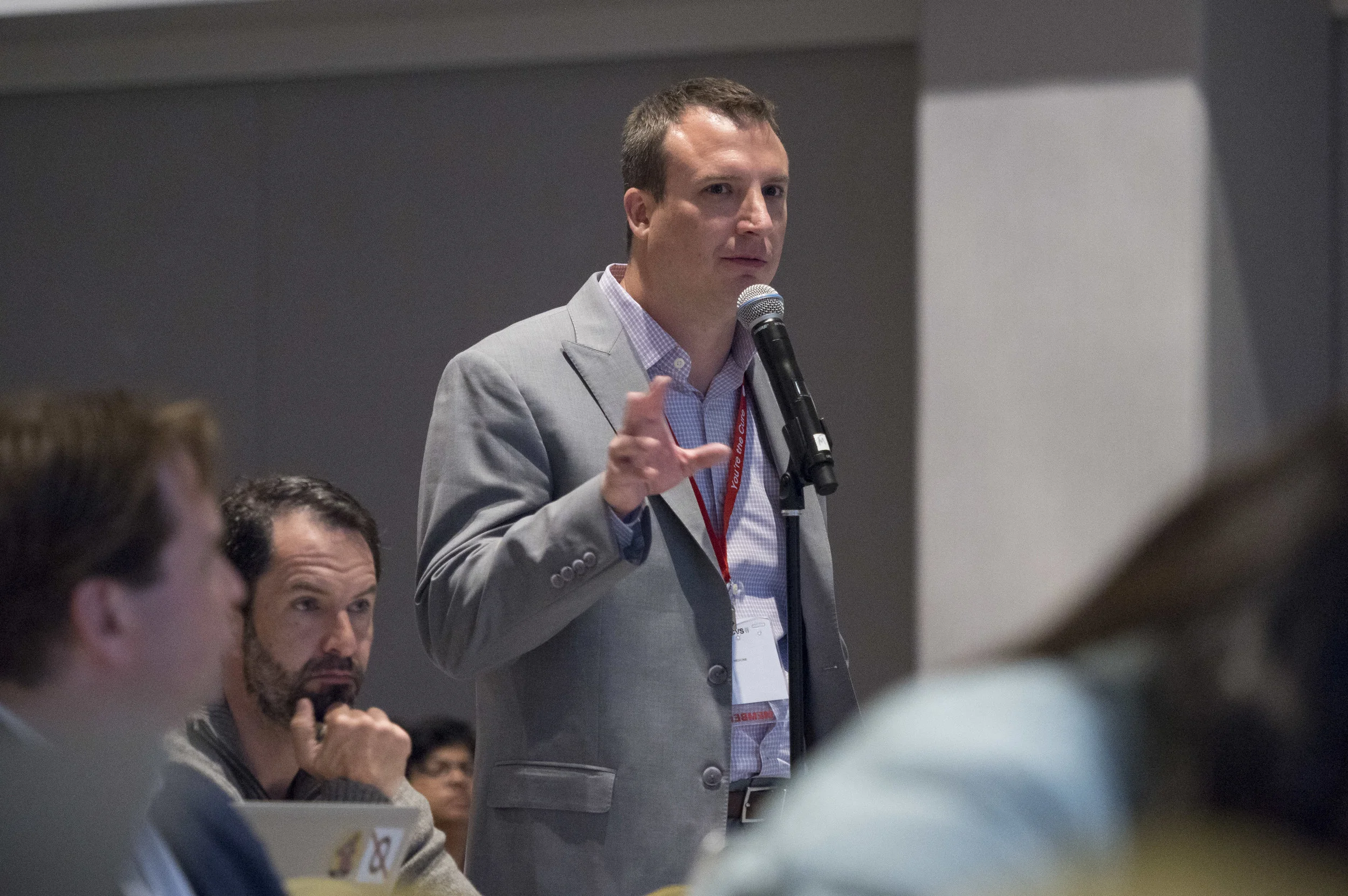Dr. Elrod during the New Investigator competition questioning. 