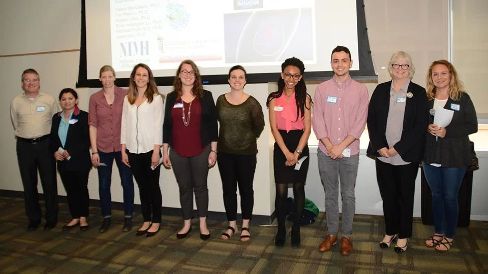 Pooja (second left) with other award winners. 