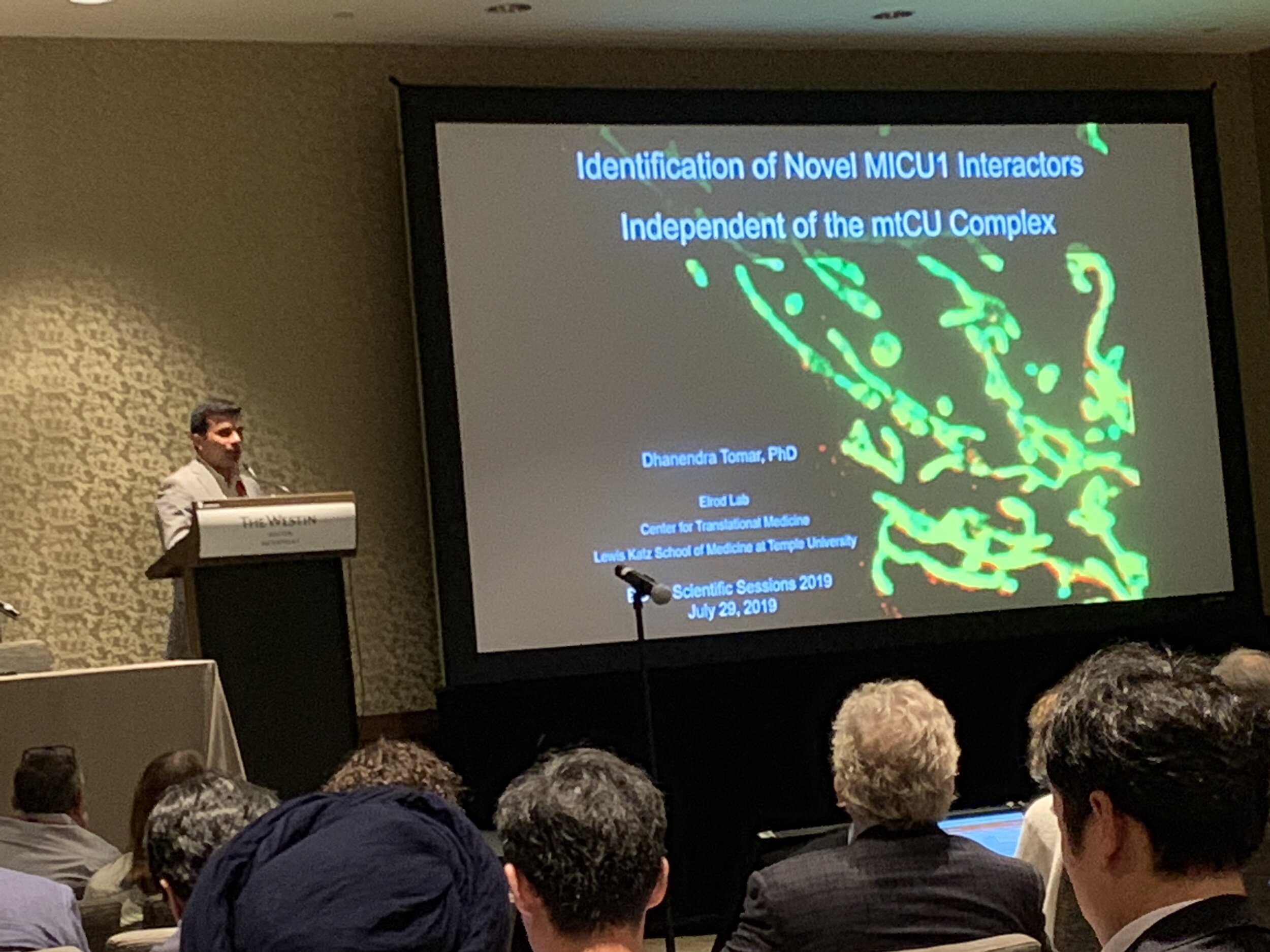 Dhanendra presenting on MICU1 in MICOS