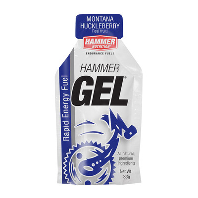 Gel The staples of any energy drink, bar, or gel are carbohydrates. In this regard, Hammer Gel stands alone in today's glutted market of energy products. A look at the ingredient list on the label will tell you why: we use long-chain complex carbohydrates for smooth, consistent energy release. There's only a trace of sugar, so Hammer Gel doesn't set off wild insulin spikes causing "sugar high" and "sugar crash." You won't find our products saturated with cheap, ineffective, commercial-grade sugars, which can ruin health and performance. Hammer Gel is an easily digested, concentrated source of complex carbohydrates with four amino acids added to enhance performance and prolong energy levels during intense training and competition. Hammer Gel has a syrup-like consistency that mixes easily with water if so desired. You can drink it straight, dilute it, or use it to flavor other Hammer Nutrition fuels. Use it before, during, and after exercise. Vanilla, Apple-Cinnamon, Banana, Chocolate, Espresso, Montana Huckleberry, Nocciola, Orange, Peanut Butter, Peanut Butter-Chocolate, Raspberry, Tropical, Unflavored