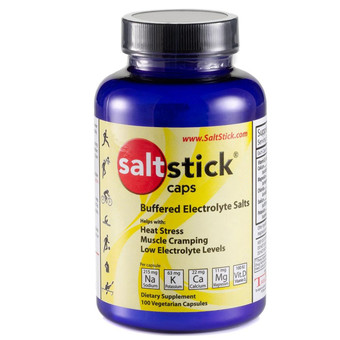 Salt Stick Caps Buffered Electrolyte Salts used to reduce heat stress, reduce muscle cramping and maintain electrolyte levels, Saltstick Caps Plus have been used by World Champions and are ideal for athletes, outdoor workers or for use in hot conditions, Each capsule contains: 190 mg sodium, 53 mg potassium, 14 mg calcium, 7 mg magnesium, as well as 100 IU Vitamin D to help the body absorb and utilize calcium, Also great for effective rehydration during international travel, hiking, and effects of alcohol and unfamiliar foods Contains 30 mg caffeine per capsule as a legal ergogenic boost, as well as 810 mg sodium citrate that helps soothe the stomach and provides absorbable sodium
