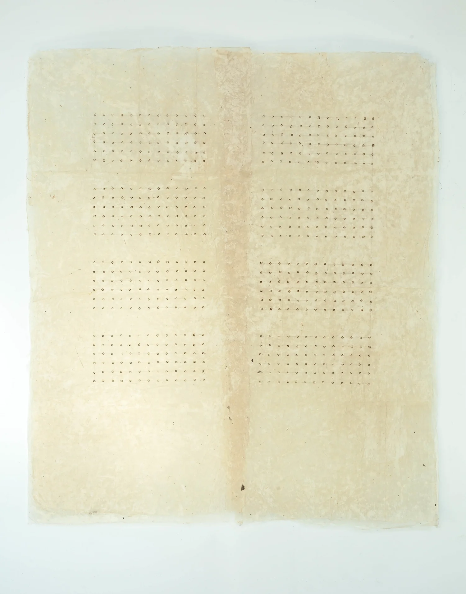 The Edge of Visibility, 2017, pencil and sunlight (with magnifying glass) on Nepalese paper, 52" x 43"
