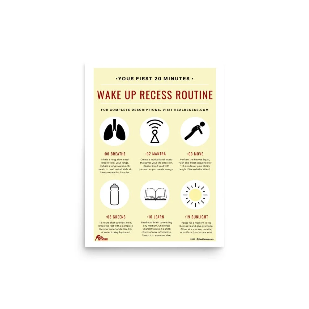 Morning Routine Poster — Real Recess Wellness