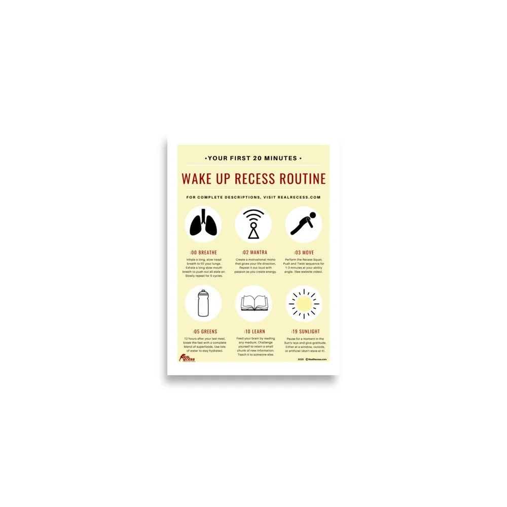Morning Routine Poster — Real Recess Wellness