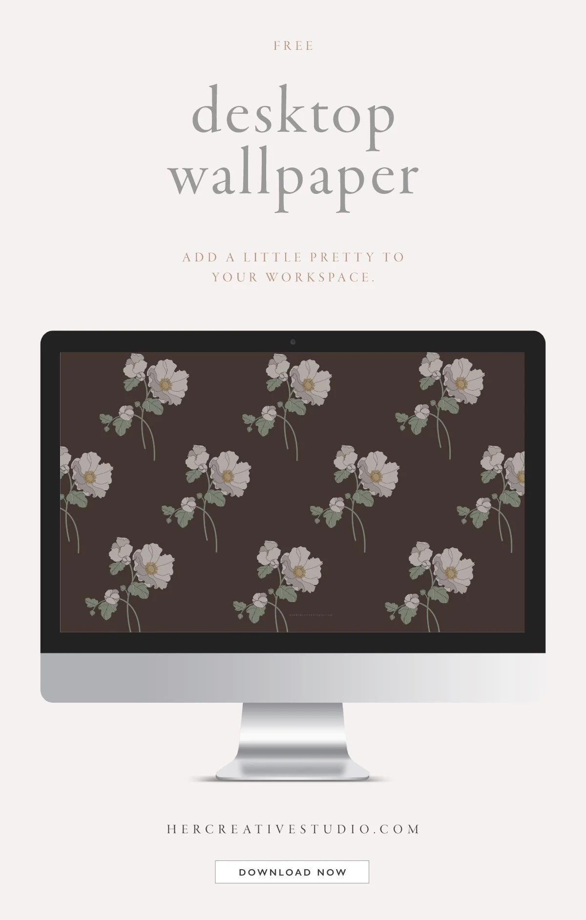 Desktop Wallpaper Neutral Floral