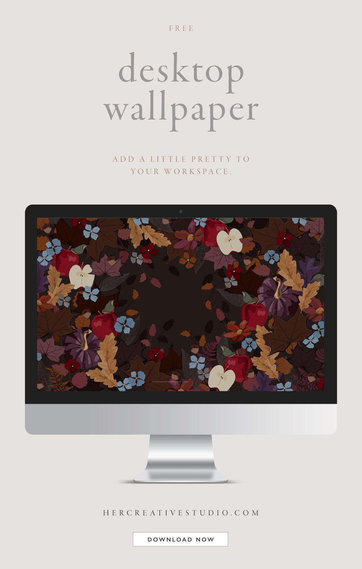 Desktop Wallpaper Leaves &amp; Apples