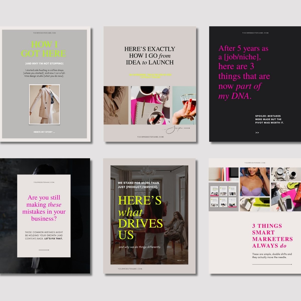 The Bright Edit - Carousels Template