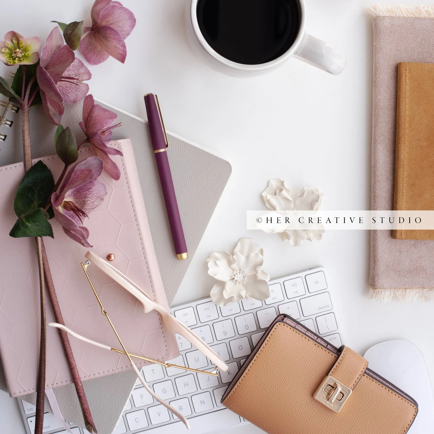 Hellebore & Coffee Stock Photo