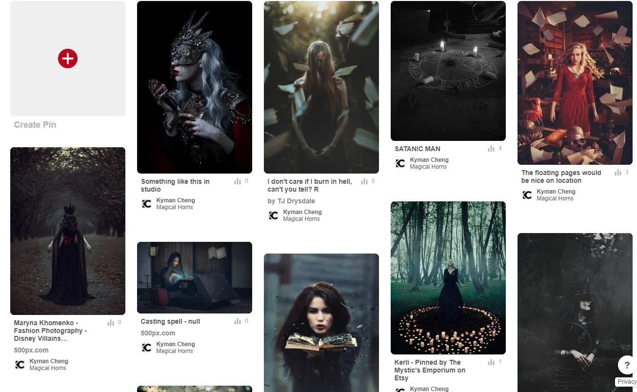 Part of the moodboard, from Pinterest