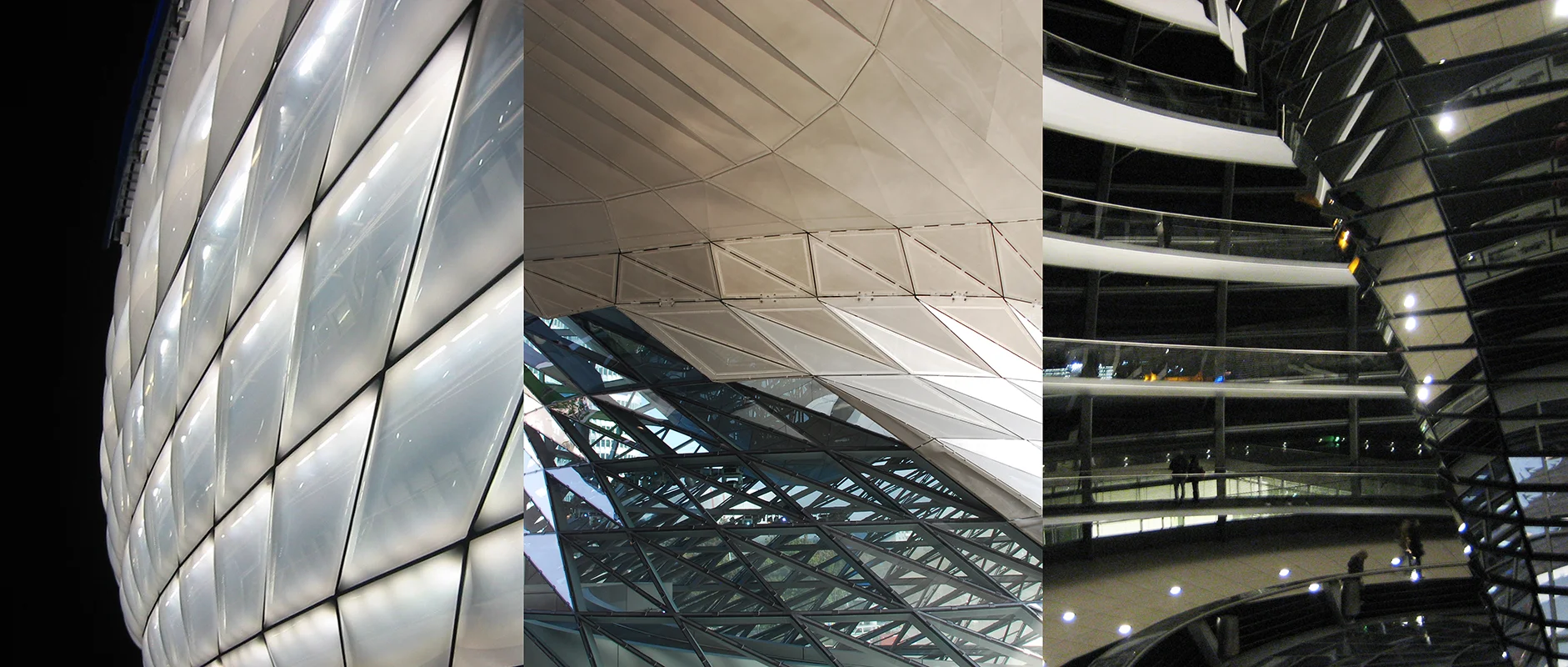 Repetition of geometric patterns can form the skin of an object. Through various applications, a design can take these geometries and form a multitude of shapes. The ultimate result is strong geometric patterns creating a unique visual effect. 