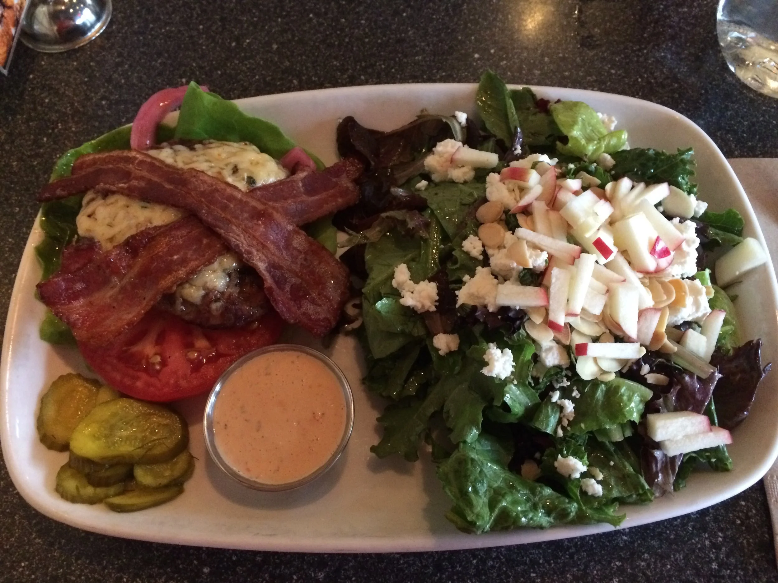At Dairy Lane I love being able to enjoy a burger with a salad.