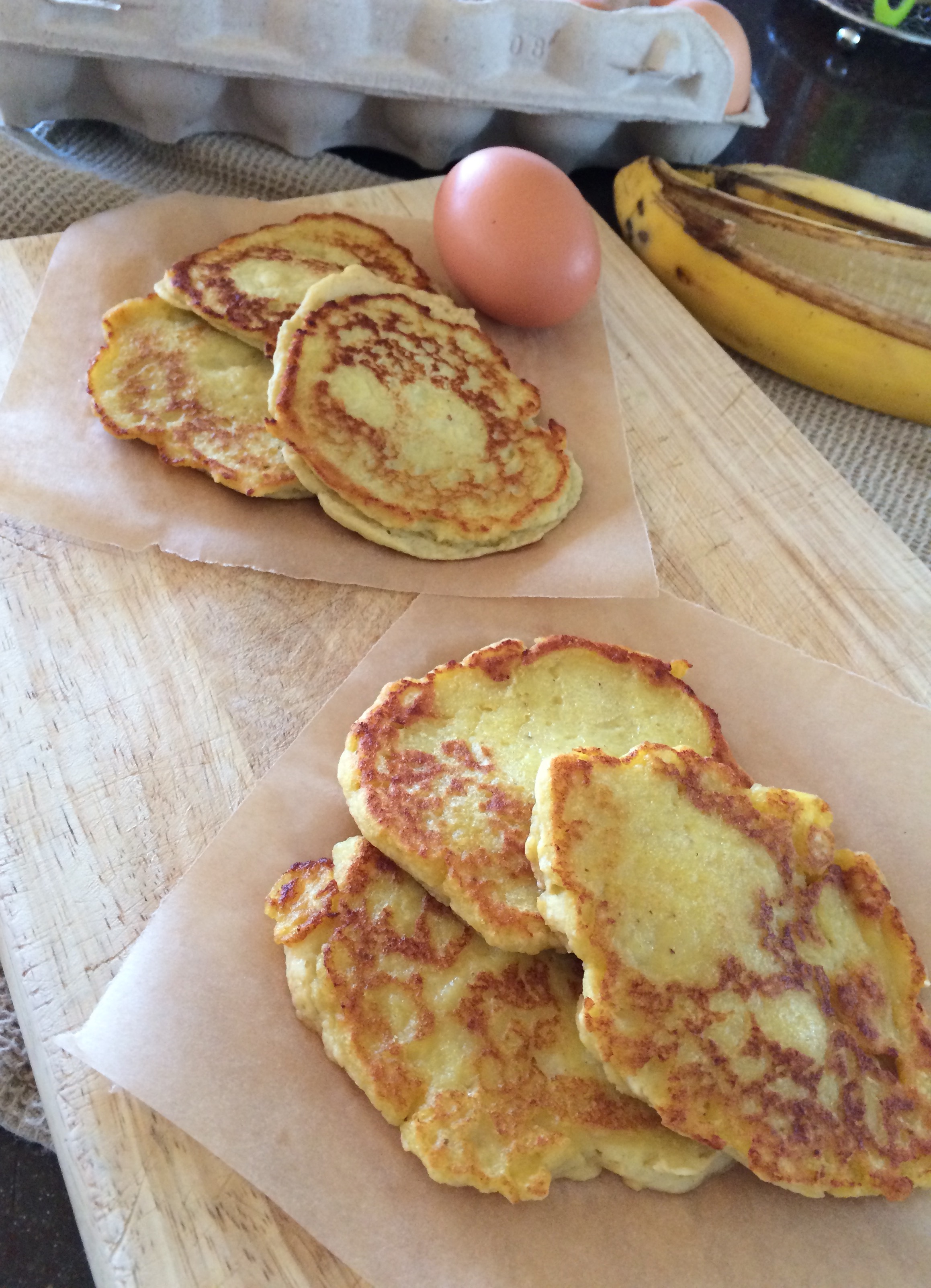 Plantain Pancakes: these are simple and tasty whether they are made with or without eggs!
