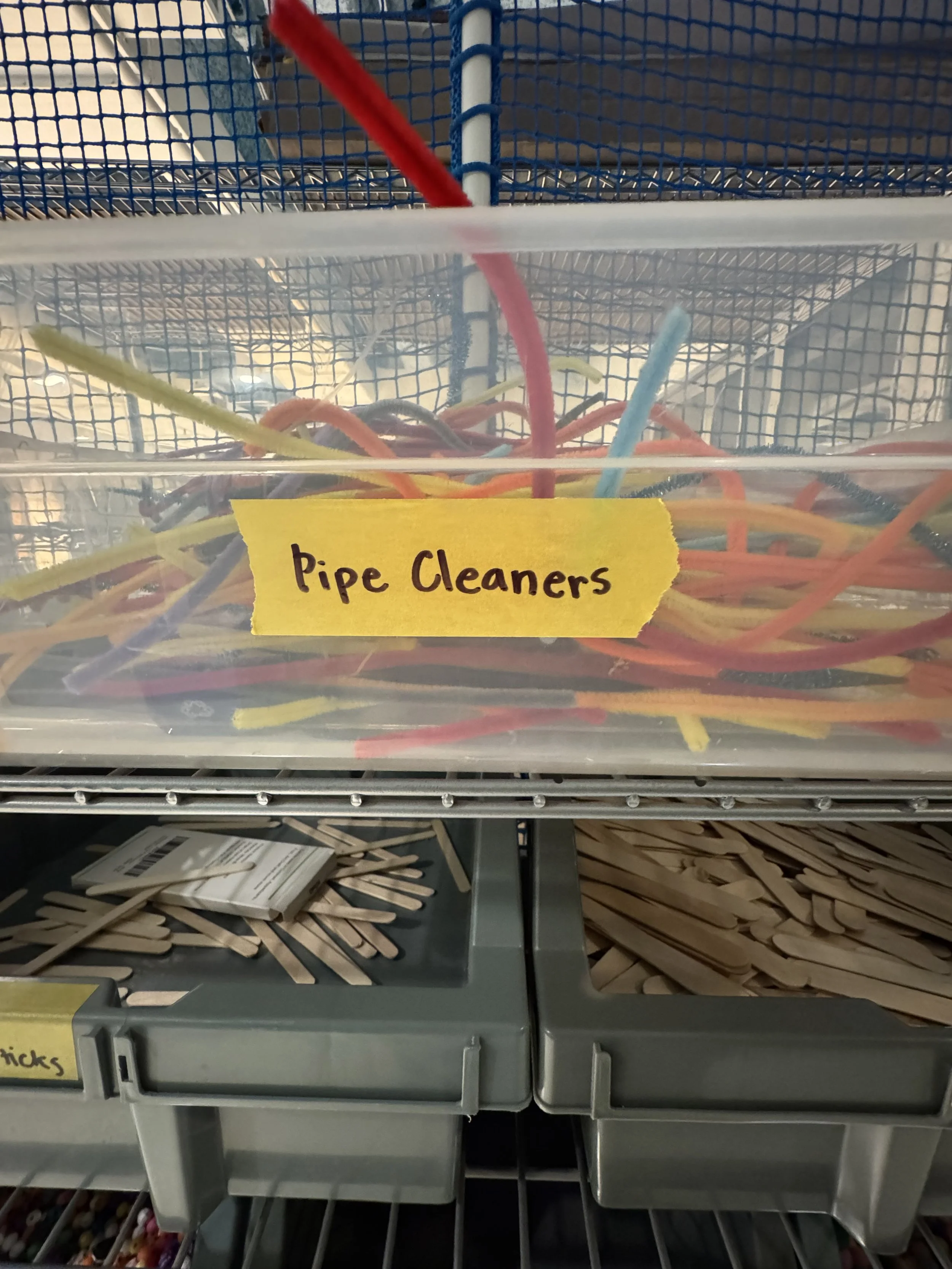 Art materials at the math school in San Francisco