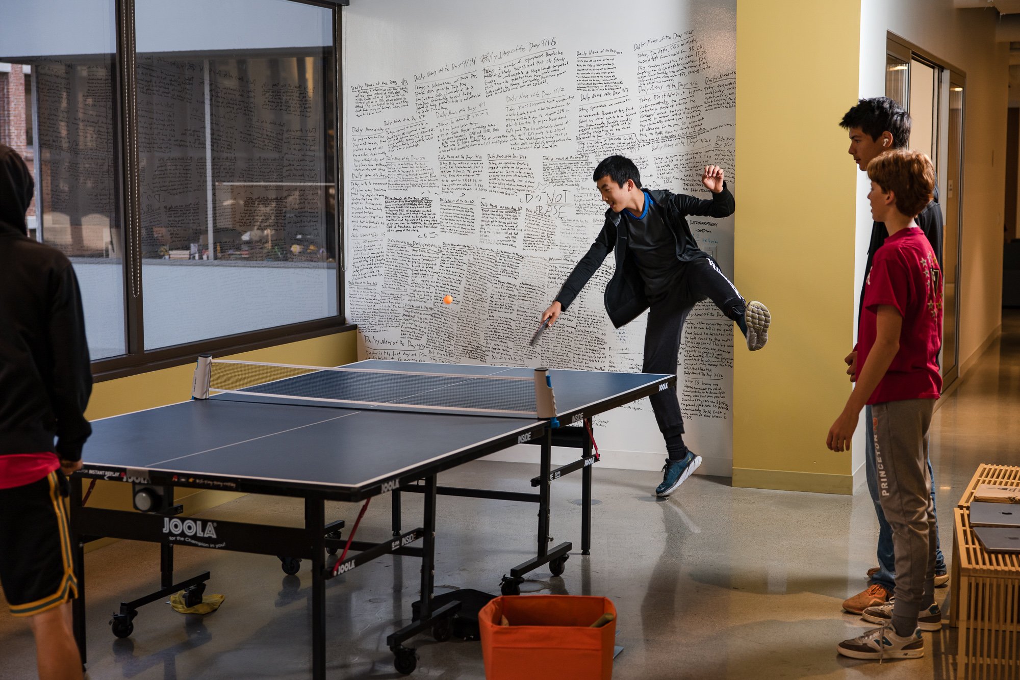 Playing ping pong in a math school