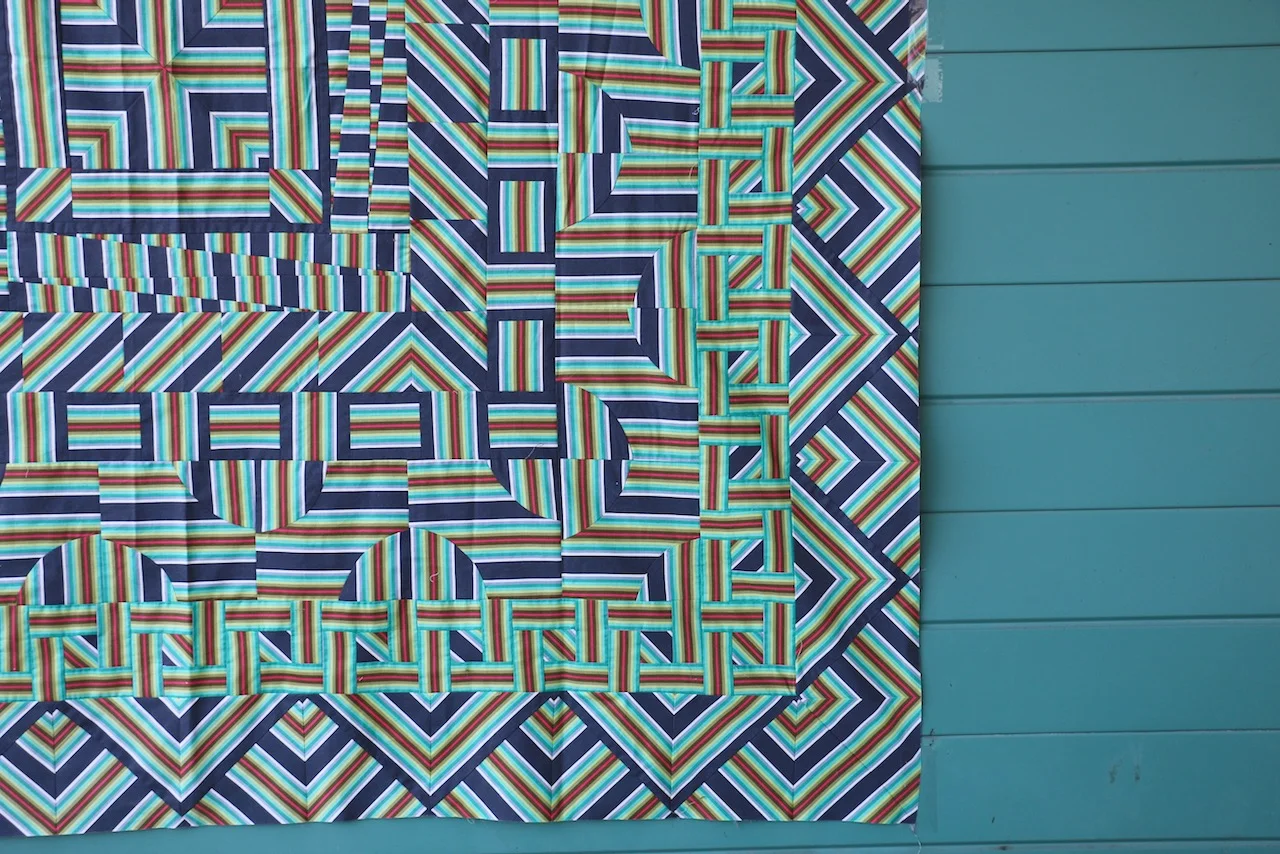 Mighty Lucky Quilting Club Second Quilt Top - A Single Fabric