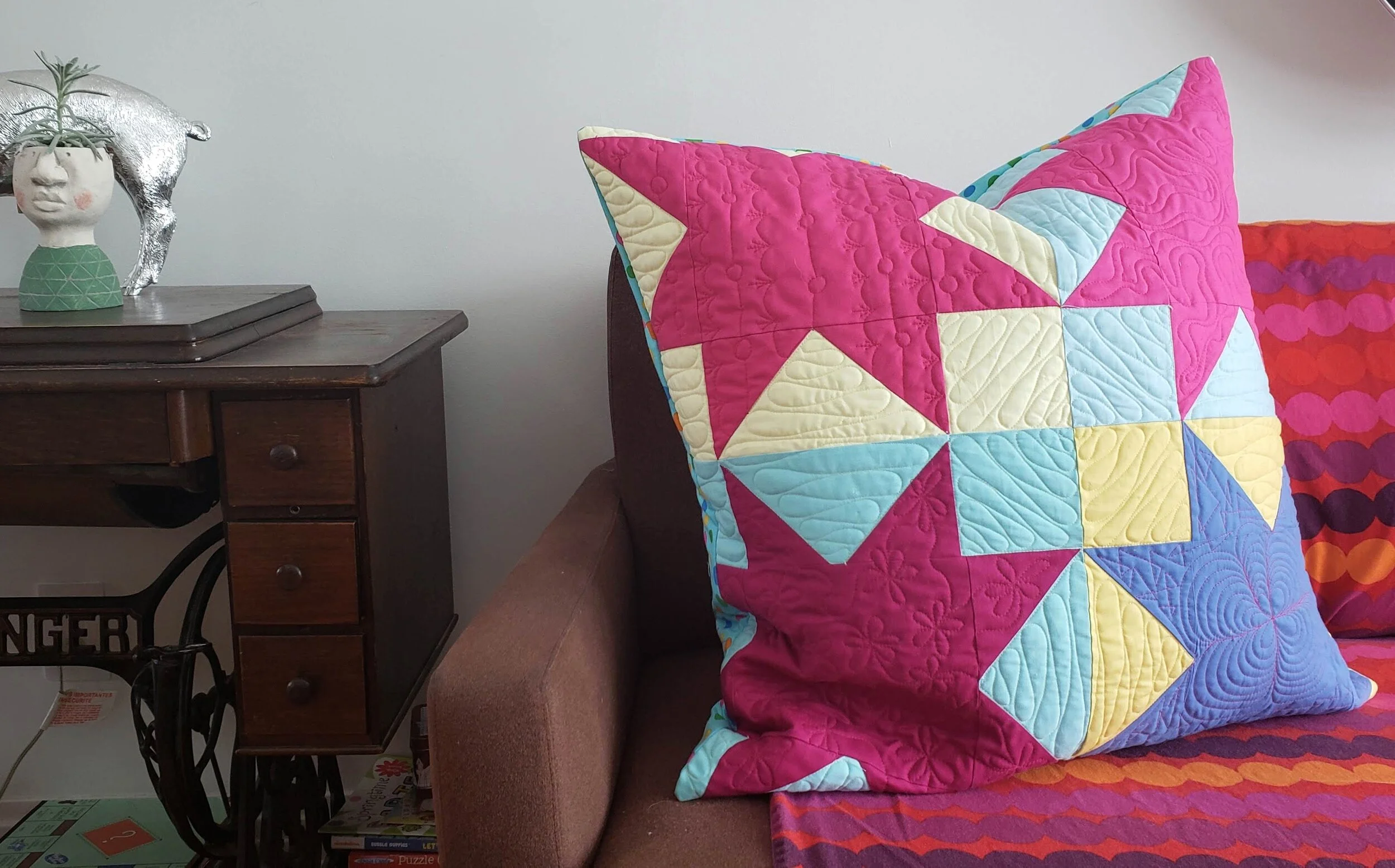 Sawtooth Sampler from Walk, Jog, Run: A Free Motion Quilting Workout