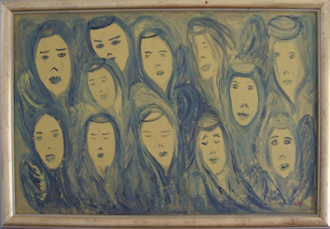 Twelve Angels Singing, Acrylic On Canvas, Emma Kwan