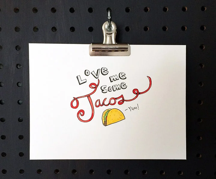 Original Hand lettering - ink on bristol board