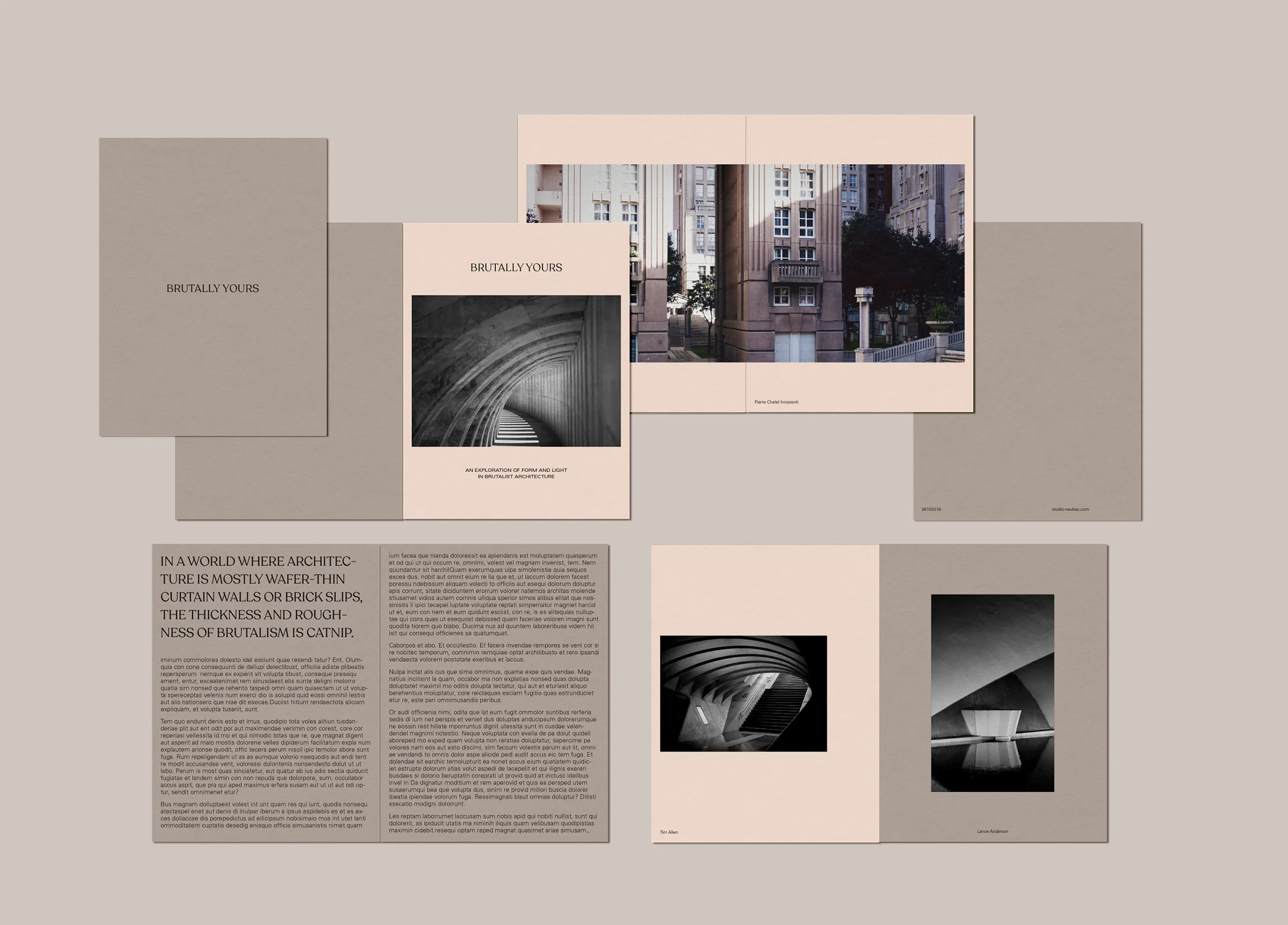 Concept design for book on brutalist architecture