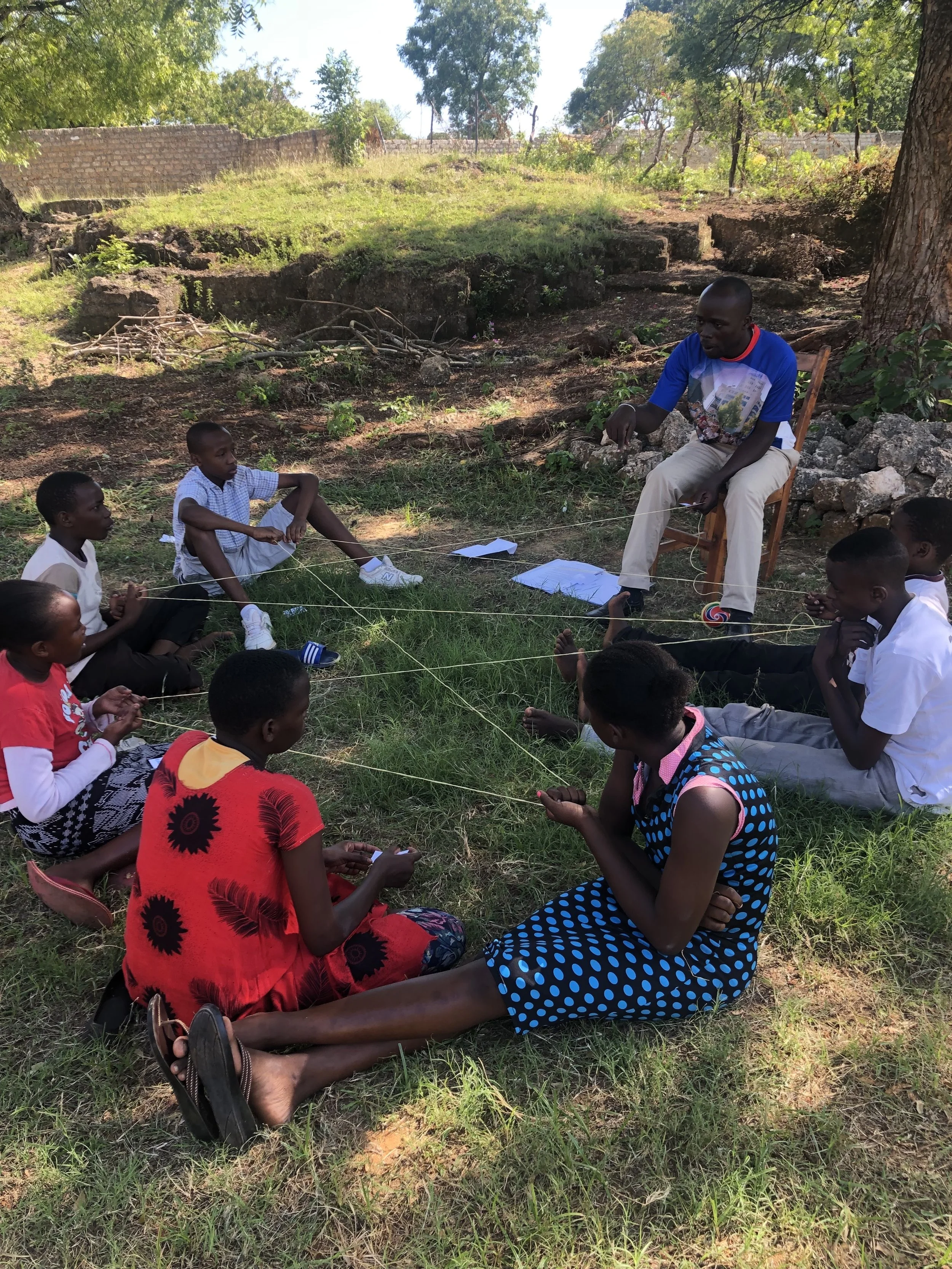 Learning about how everything in nature is connected in Connection to the Natural World class.