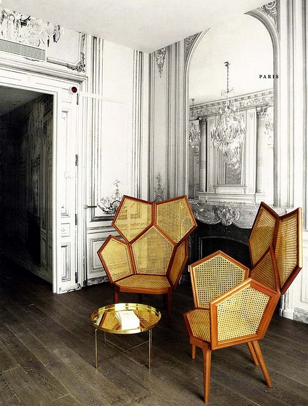 La Maison Hotel, Champs Elysees, Paris - Gilded Lounge Suite. Image Via Viacomit.net
