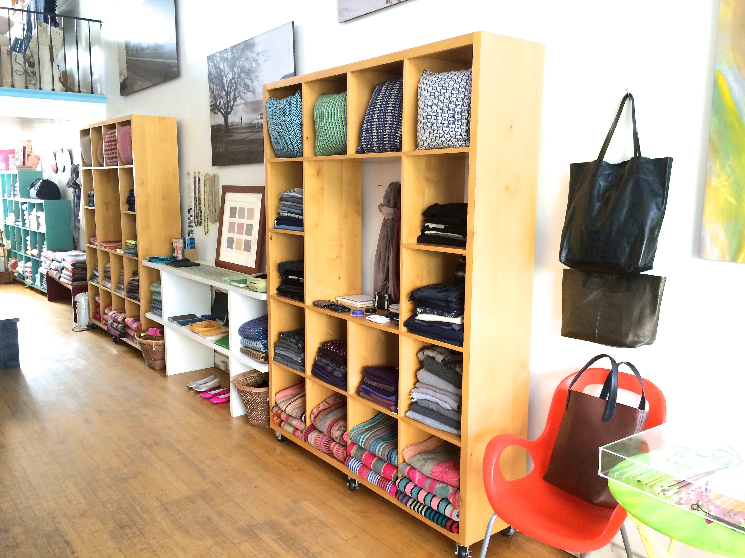 Inside the women's accessories, gifts and home store.