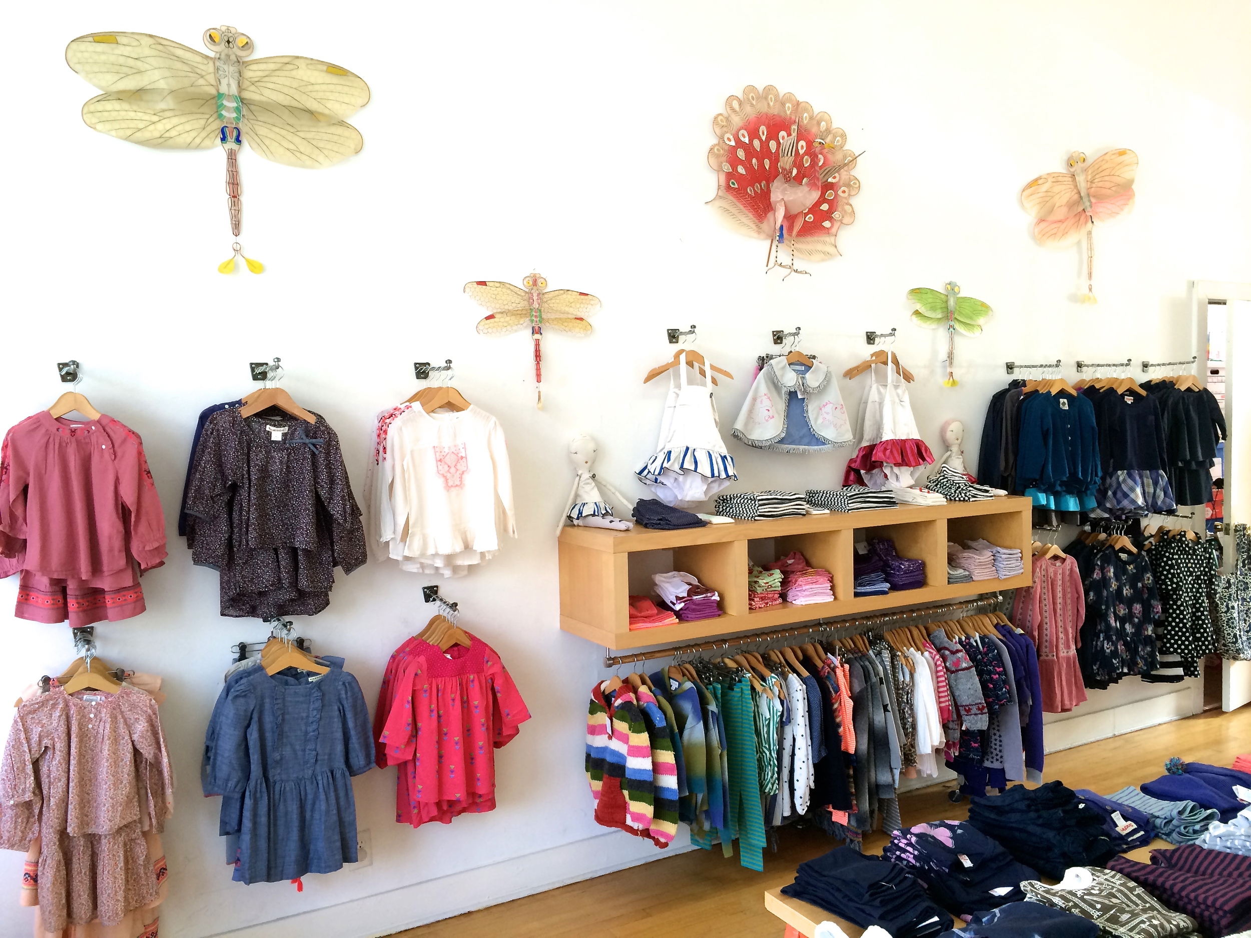 The girls wall in children's clothing store.