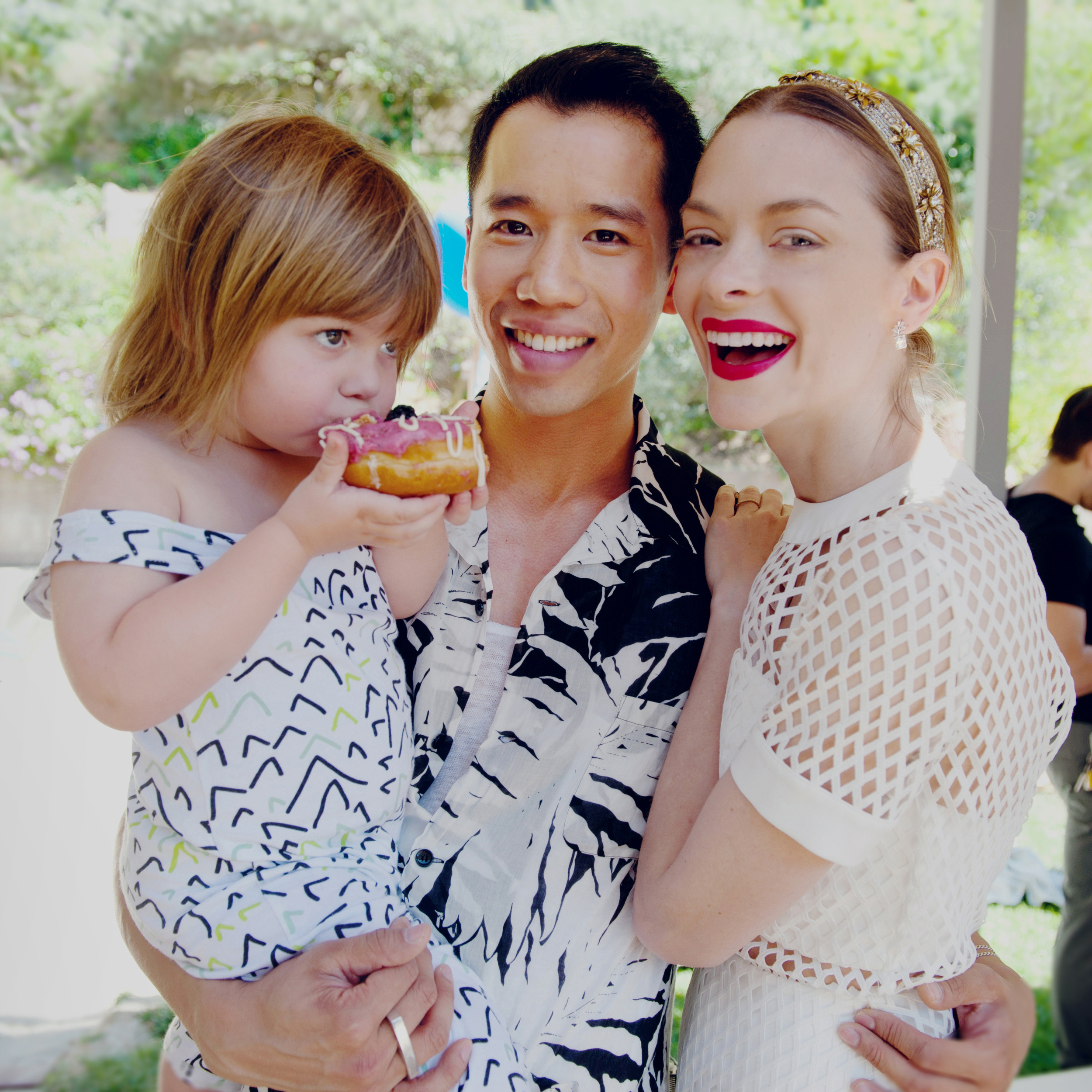 Jared Eng with actress, Jaime King and her son, James Knight.