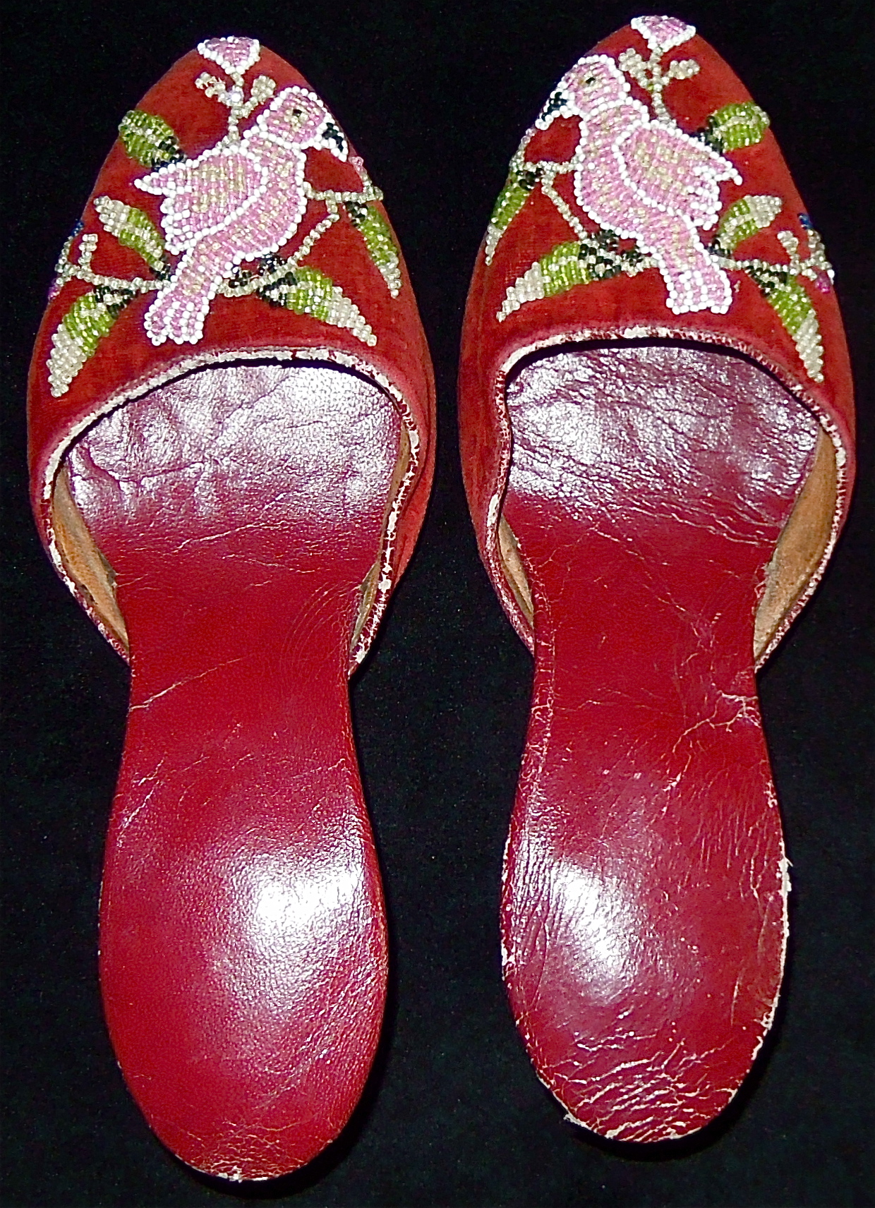beaded slippers