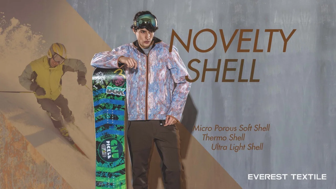 男生滑雪運動服裝拍攝