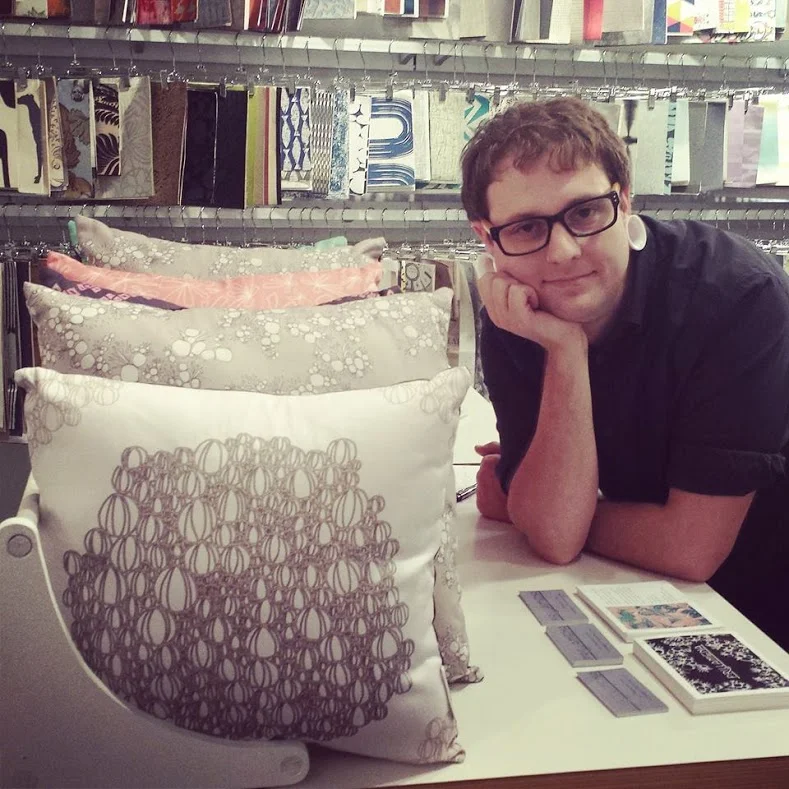 Tyler with our pillow display